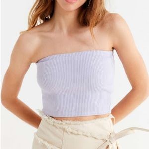 Urban Outfitters Ribbed Knit Cropped Tube Top